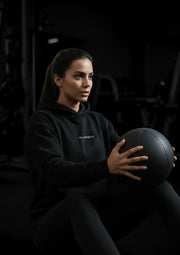 CORE Cotton Damen Hoodie - black