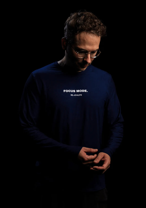 FOCUS Bambus Herren Longsleeve - navy