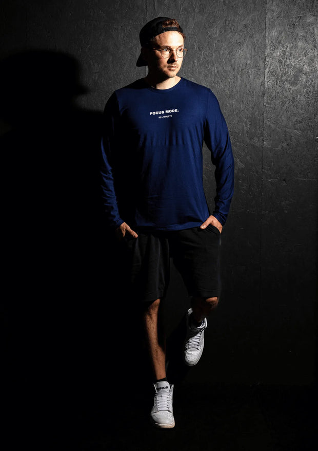 FOCUS Bambus Herren Longsleeve - navy