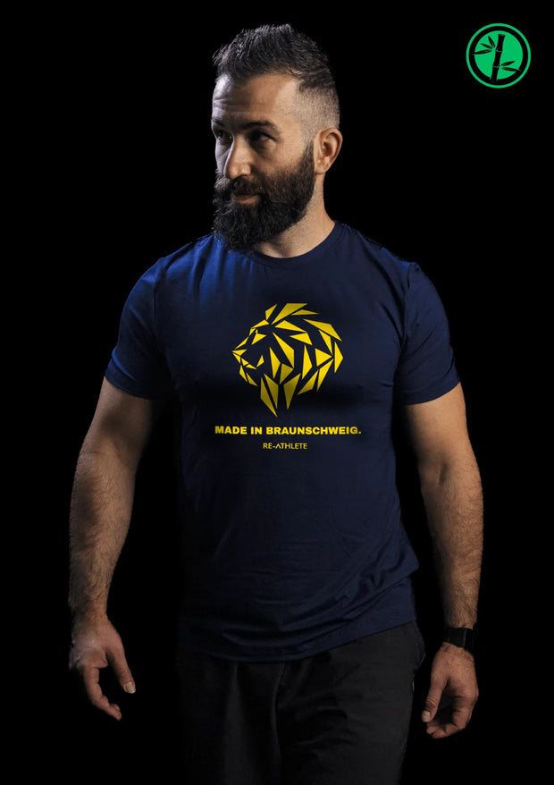 HOMETOWN Bambus Herren Shirt - navy