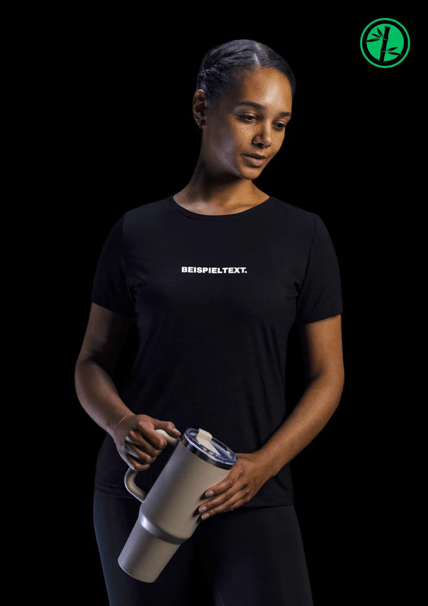 CUSTOM Bambus Damen Shirt - black