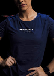 EXCUSES Bambus Damen Shirt - navy
