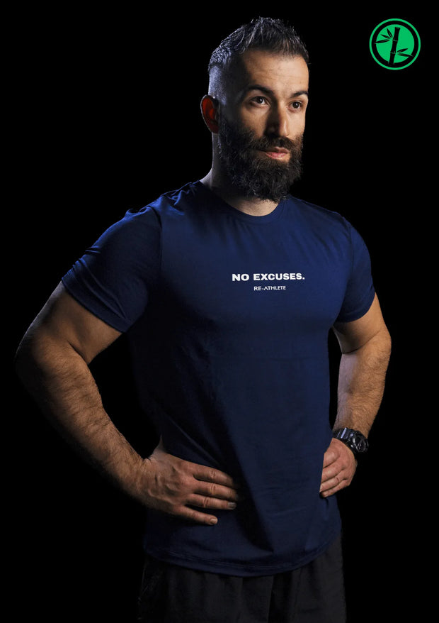 EXCUSES Bambus Herren Shirt - navy