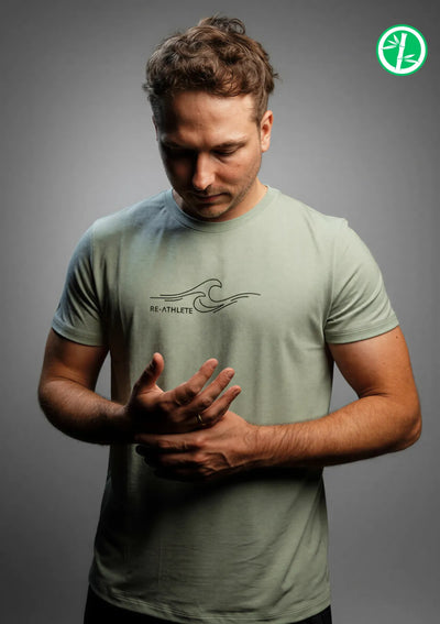 TIDE Bambus Herren Shirt - mint  Re-Athlete