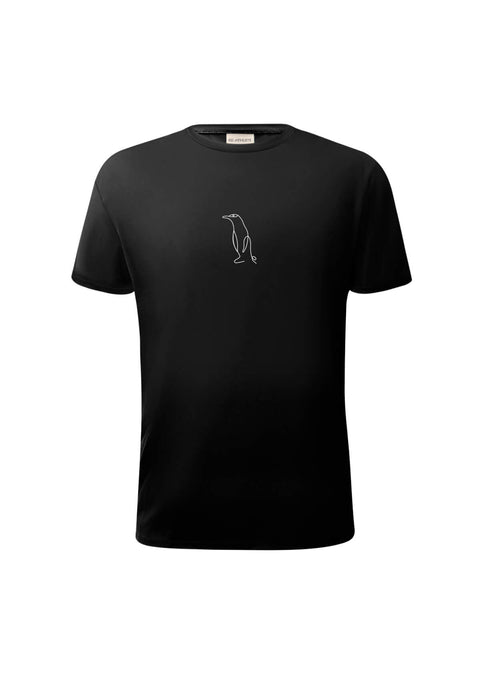 Classic Penguin Herren T-Shirt, Gr. L, schwarz