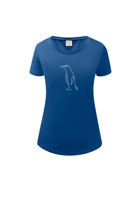 Great Penguin Damen T-Shirt, Gr. L, blau