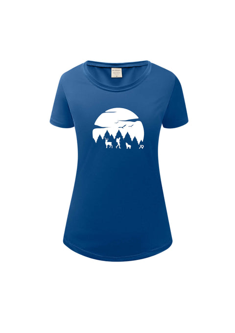 Tree Athlete Damen T-Shirt, Gr. S, blau