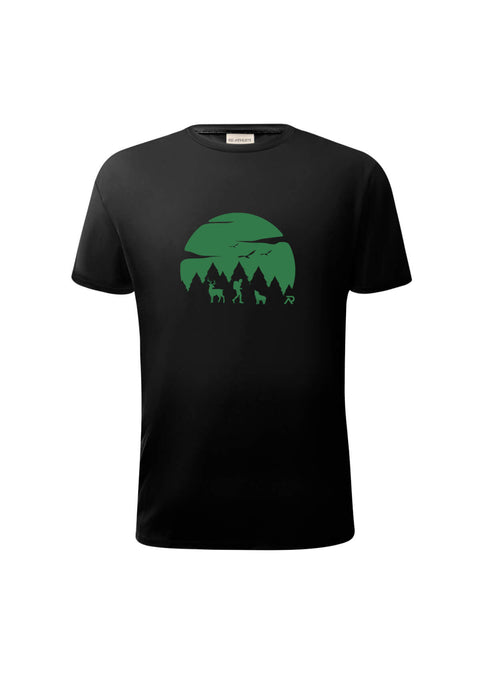 Tree Athlete Herren T-Shirt, Gr. M, schwarz